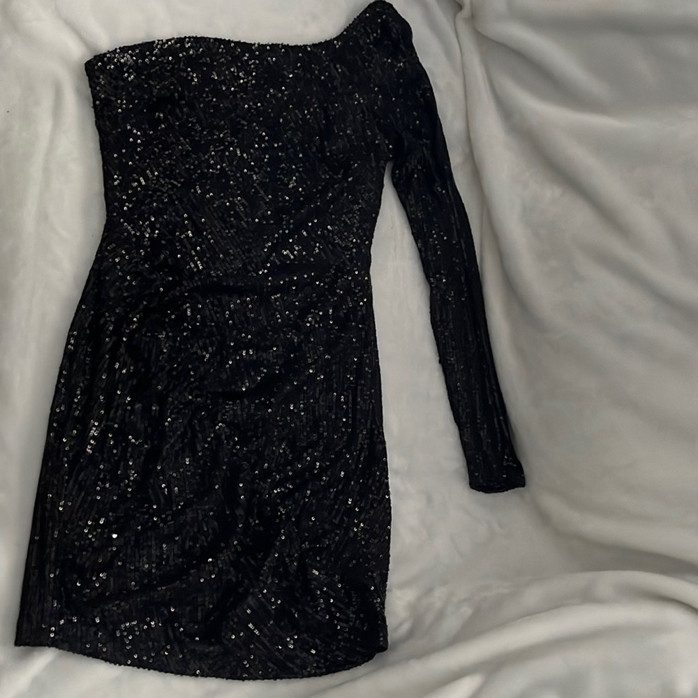 Black bested shirt dress